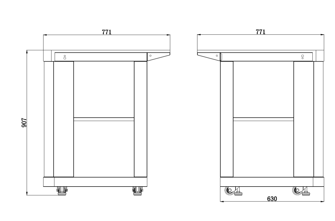 Kingsley L Shape Corner 6-Burner Outdoor BBQ Kitchen: Black Stainless Steel, Stone Bench, Fridge, Sink, Height Adjustable