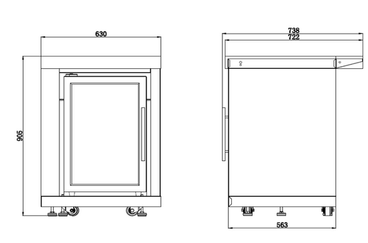 Single Fridge Module Suits Rockpool White BBQ Kitchen Package Inc Stone Finishes, Aluminum Powder coated Cabinets, Tap, Waste, Hose, Castor Wheels