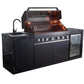 Rockpool Black 6B Outdoor Kitchen BBQ Package, Fridge, Sink, Rear infrared burner