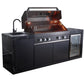 Rockpool 4 Burner + Rear Infrared BBQ Kitchen (BBQ Only Fridge Sink Sold Seperate) - LPG Inc Rotisserie & BBQ Cover