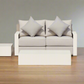 Executive 5 Piece Sofa Set: White Hampton Style with Industrial Aluminium Frame and Element-Resistant Fabric